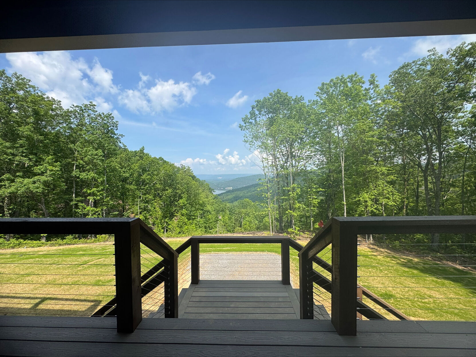 The view from the porch of a family who became the first to move into a River Gorge Ranch home